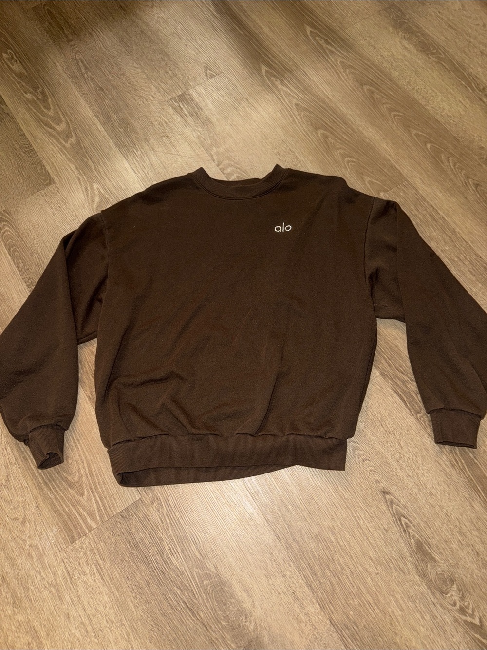 ALO Yoga Chocolate Brown Crewneck Sweatshirt